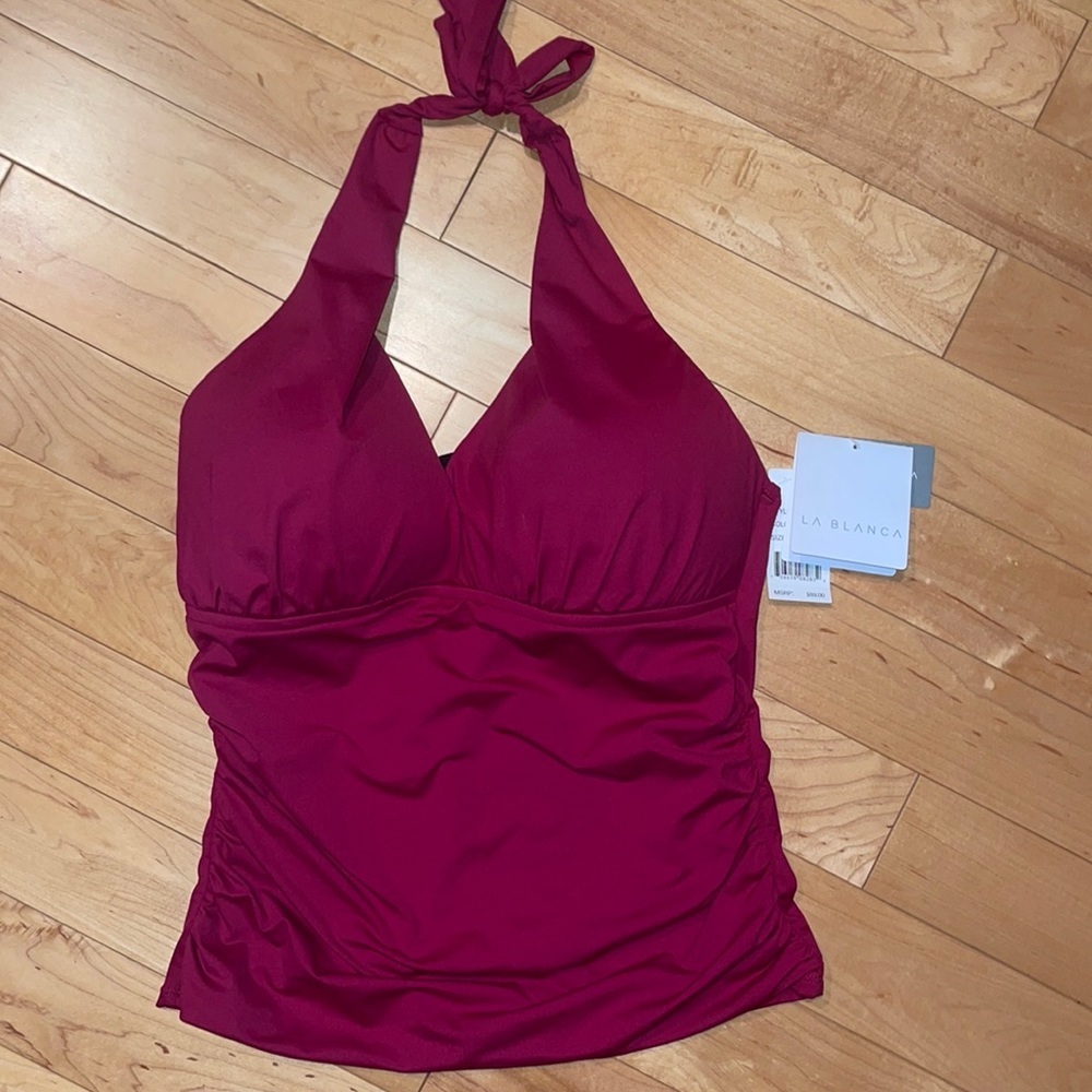 La Blanca Women's Swim Tankini Halter Top Size 34 DD